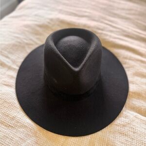 Lack Of Color Black Wide-Brim Hat